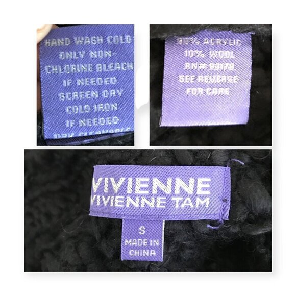 Vivienne Vivienne Tam black cable knit cardigan Size S - Picture 3 of 10